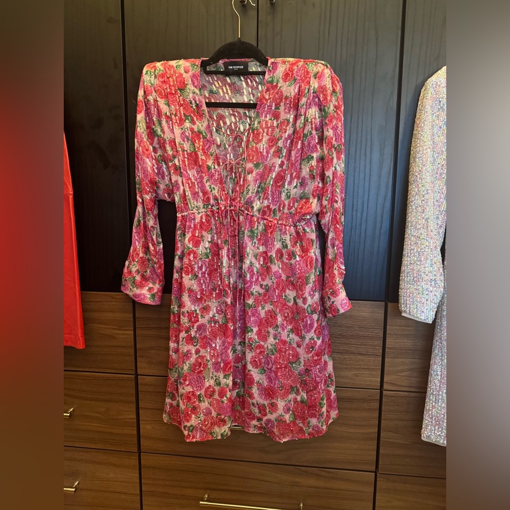The Kooples Rose shimmer summer dress 🌹